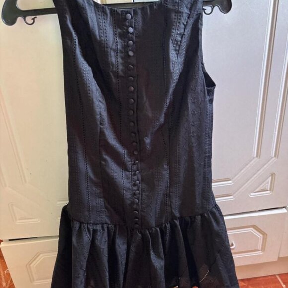 Black lace eyelet mini dress - Picture 4 of 8